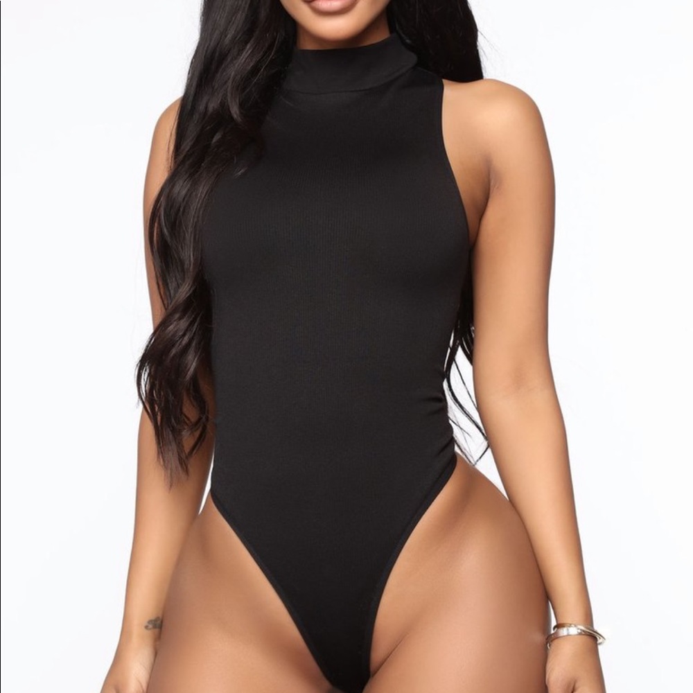 Neck hugging bodysuit
